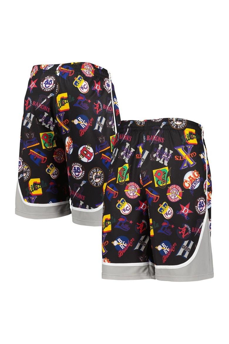 Men's Stitches Black Negro League Shorts, Main, color, Black
