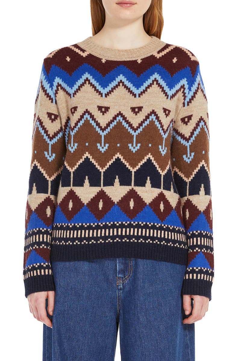 Weekend Max Mara Paride Jacquard Sweater, Main, color, 