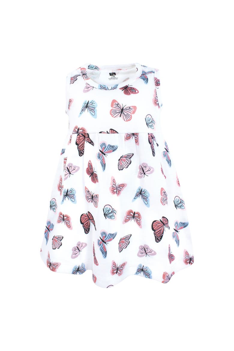 Soft Cotton Dress With Coordinating Cardigan, Alternate, color, Sweet Butterflies