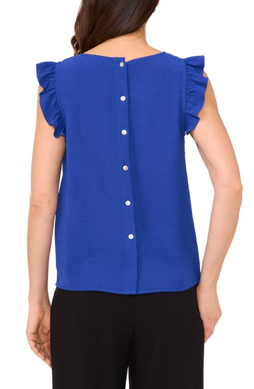 Halogen ® Textured Ruffle Button Top In Mazarine Blue