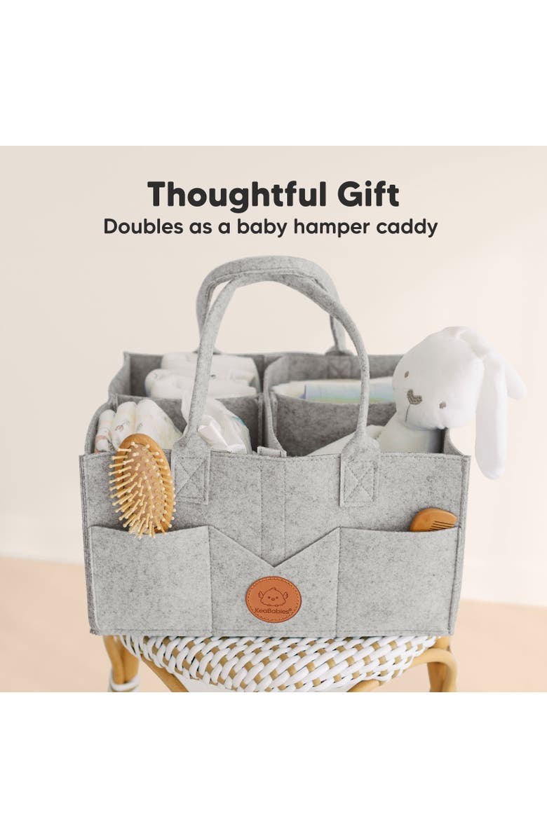 KeaBabies Original 2.0 Diaper Caddy, Alternate, color, Classic Gray