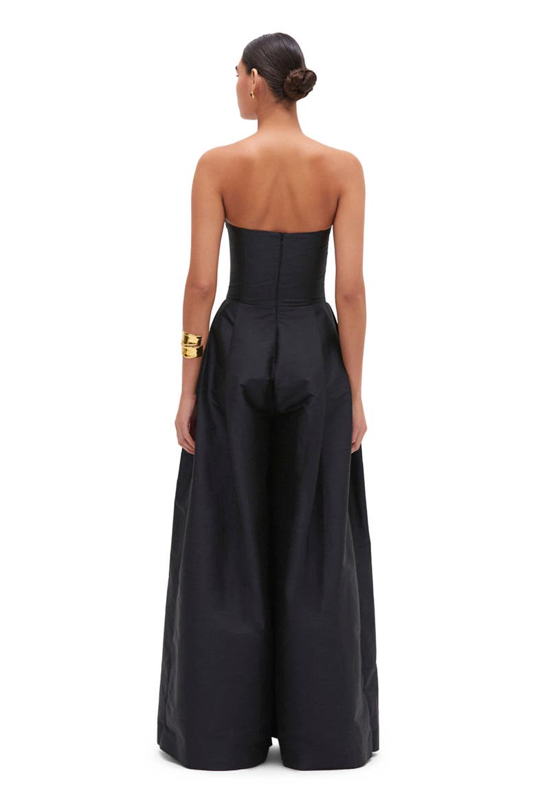 Taffeta Bloom Jumpsuit, Alternate, color, BLACK