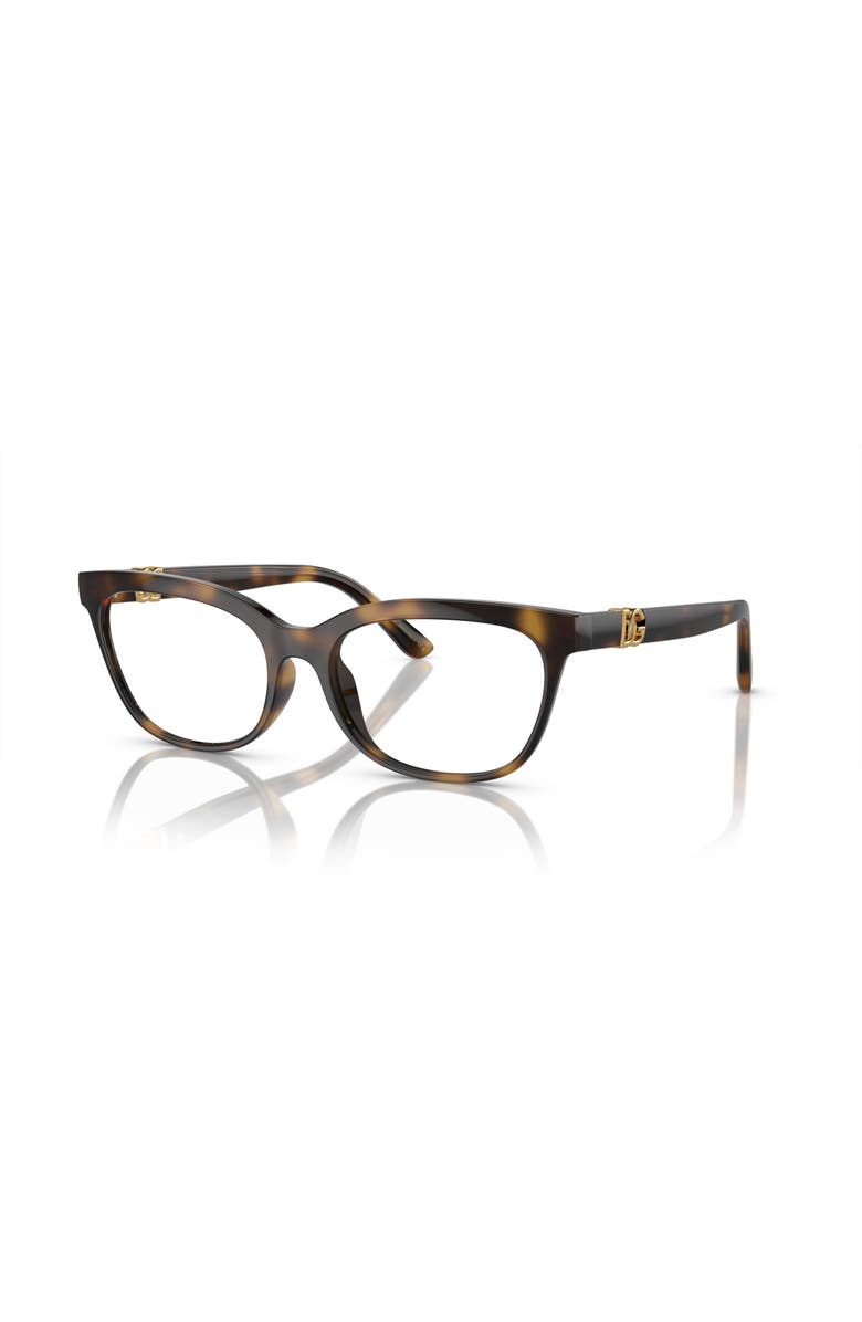Dolce&Gabbana 52mm Butterfly optical glasses, Main, color, Tortoise
