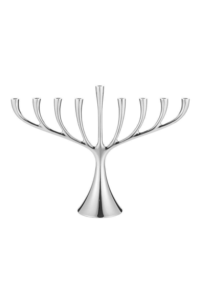 Cobra Mirror Menorah, Main, color, SILVER