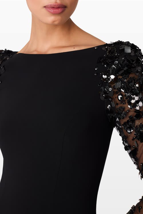 Jenny Packham Sylvia Embellished Gown In Black