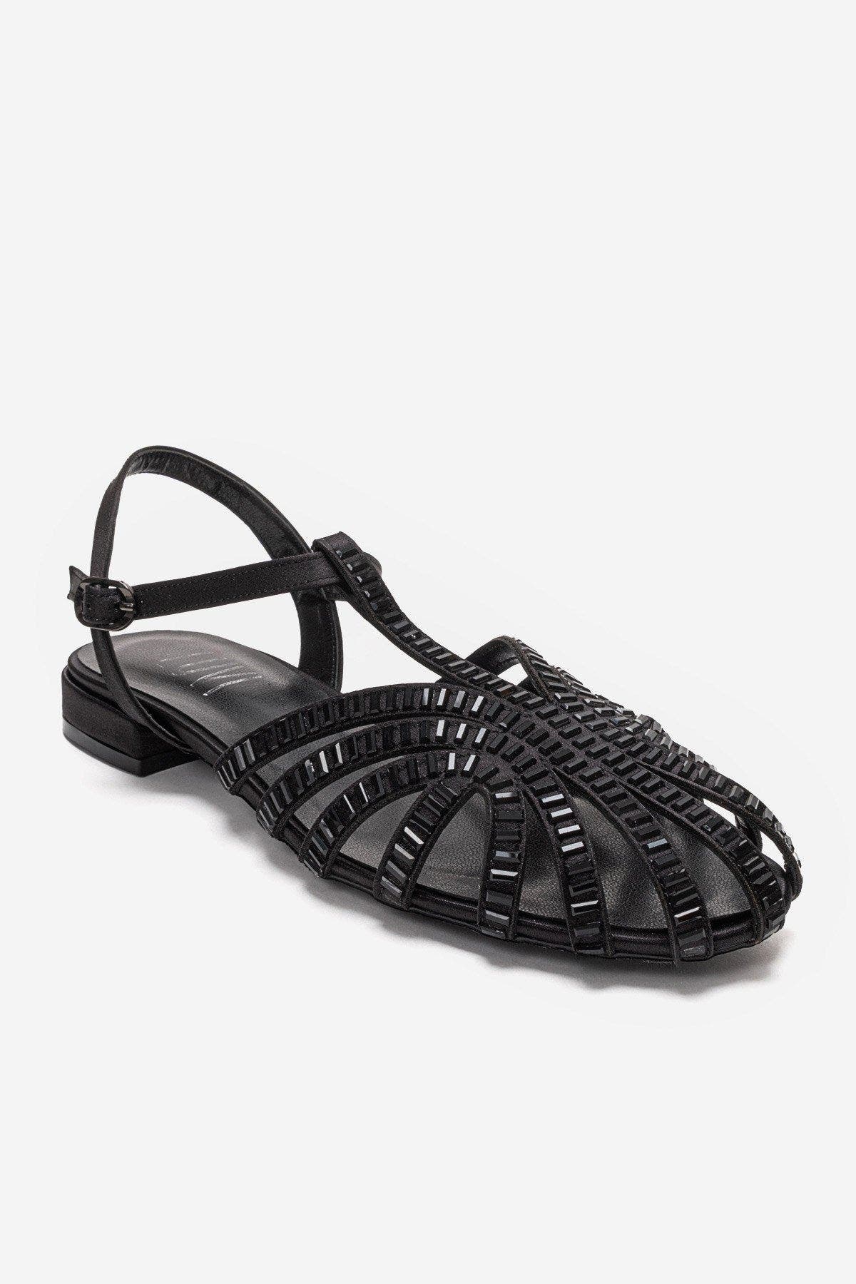 Lavina Embellished Sandal, Alternate, color, Black