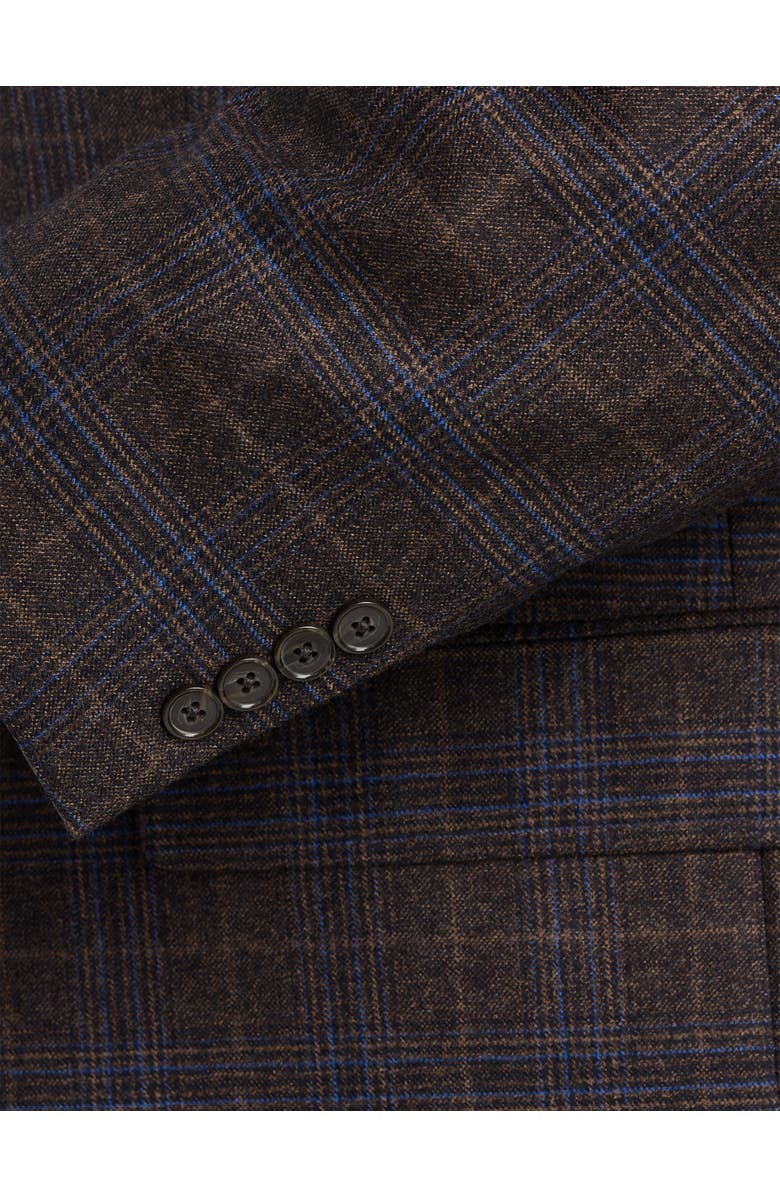 Oak Hill Premium by DXL Big & Tall Plaid Sport Coat, Alternate, color, Brown