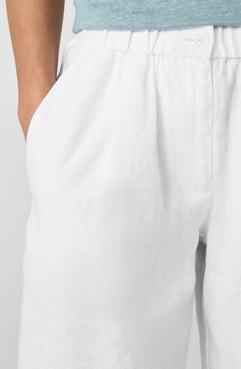 Eileen Fisher Organic Linen Shorts, Alternate, color, White