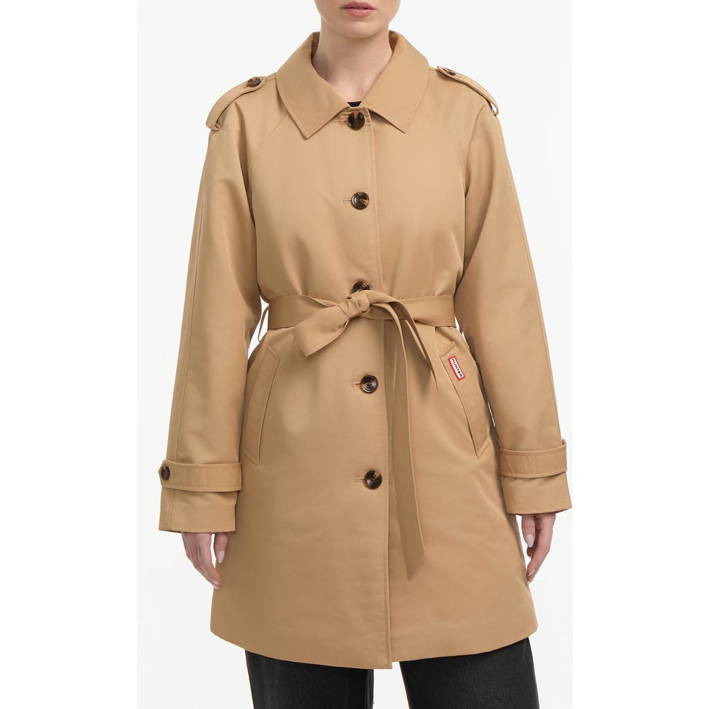 Hunter Stacy Water Resistant Gabardine Trench Coat In Nude