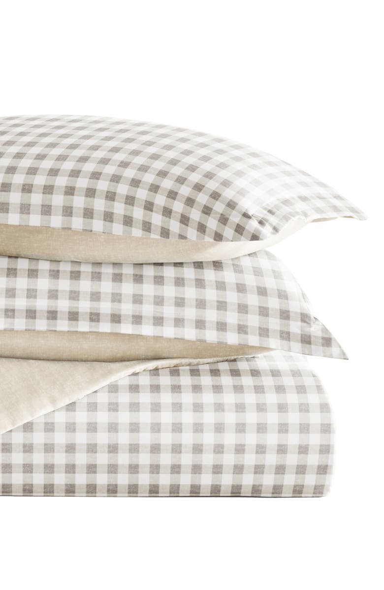 HOMESPUN Pattern Duvet Cover & Sham Set, Alternate, color, Natural