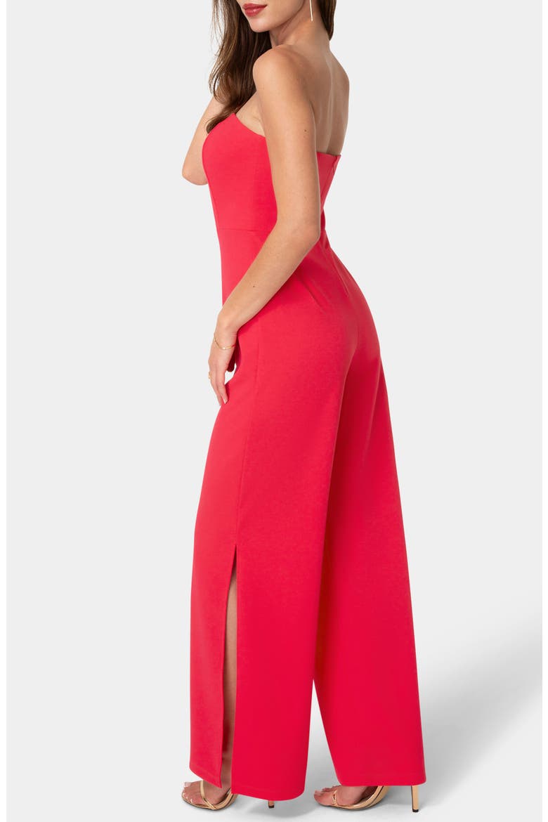 Strapless A-Line Jumpsuit, Alternate, color, FUCHSIA