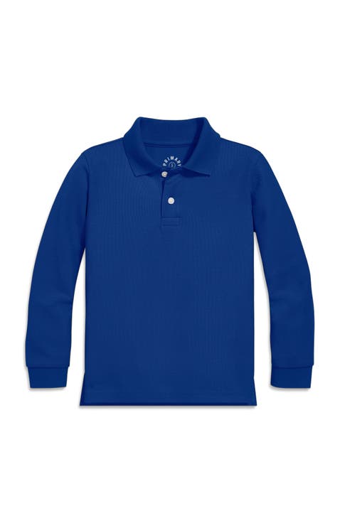 Long Sleeve Pique Polo (Toddler, Little Kid, & Big Kid)