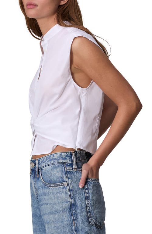 Rag & Bone Louisa Oberteil Aus Baumwollpopeline Mit Twist-detail In White