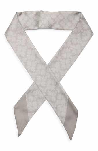 spade flower silk skinny scarf