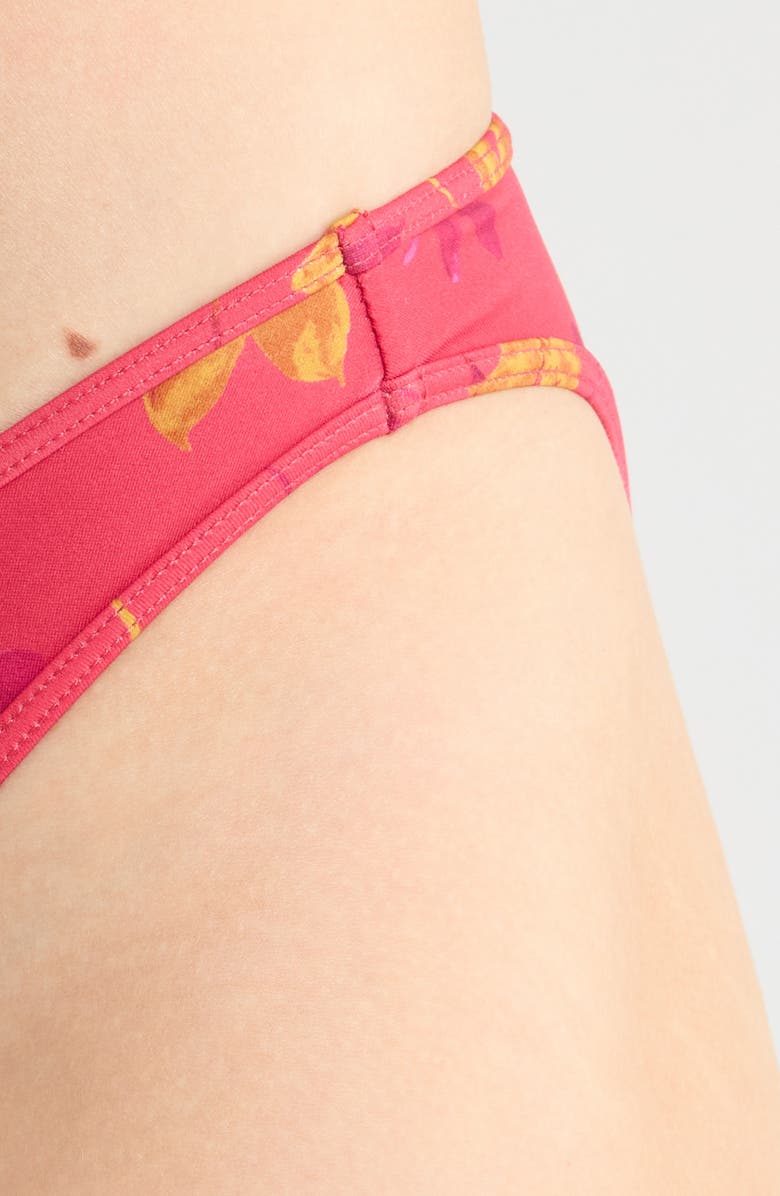 PacSun Bonnie Scoop Bikini Bottoms, Alternate, color, Raspberry Wine Blooms