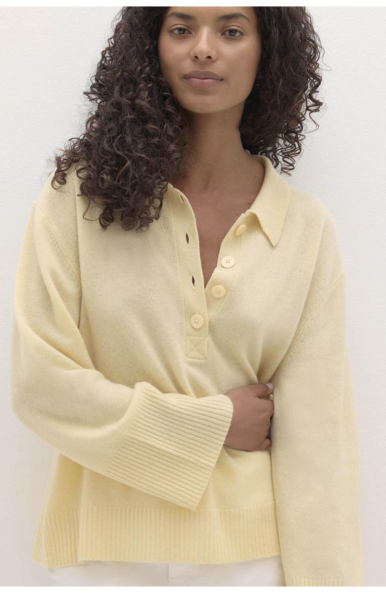 NAKED CASHMERE Jemma Cashmere Polo, Alternate, color, Chiffon