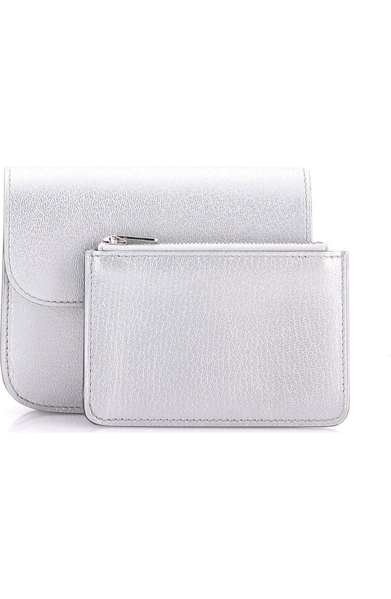 Pre-Owned Hermes Constance Slim Wallet Chevre Chamkilight, Alternate, color, Gris Argente