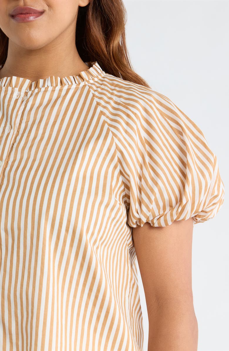 SUGARLIPS Dream State Avy Cotton Button-Up Top, Alternate, color, Taupe Multi