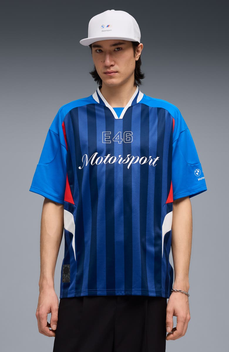 PUMA BMW M Motorsport Lifestyle Short Sleeve Jersey, Alternate, color, 