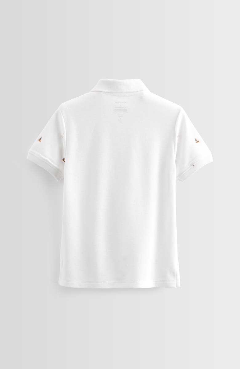 Nordstrom Kids' Embroidered Piqué Polo, Alternate, color, White Tiny Boats