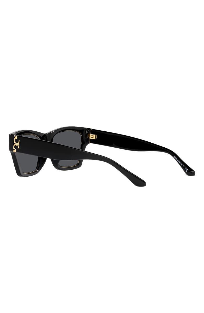 Tory Burch 53mm Rectangular Sunglasses, Alternate, color, 