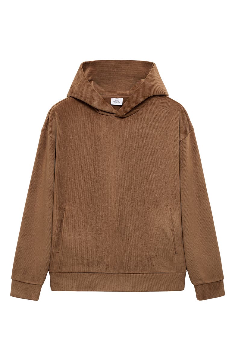 MANGO Corduroy Pullover Hoodie, Main, color, 