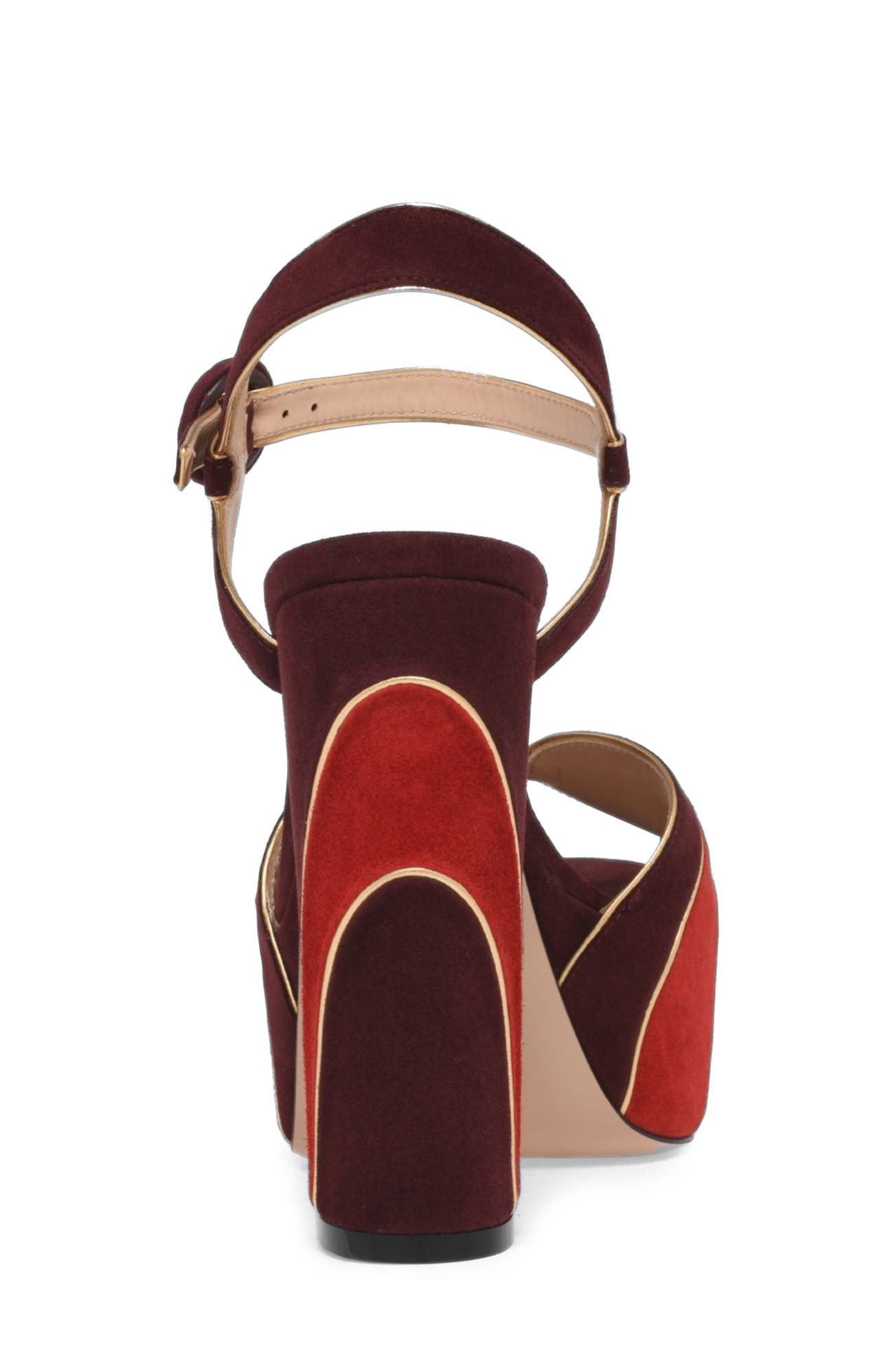 Tamara Sandals, Alternate, color, Burgundy Suede