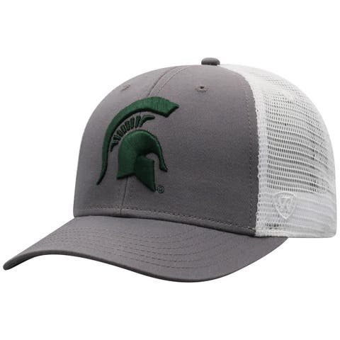 Men's Top of the World Gray Michigan State Spartans Trucker Adjustable Hat