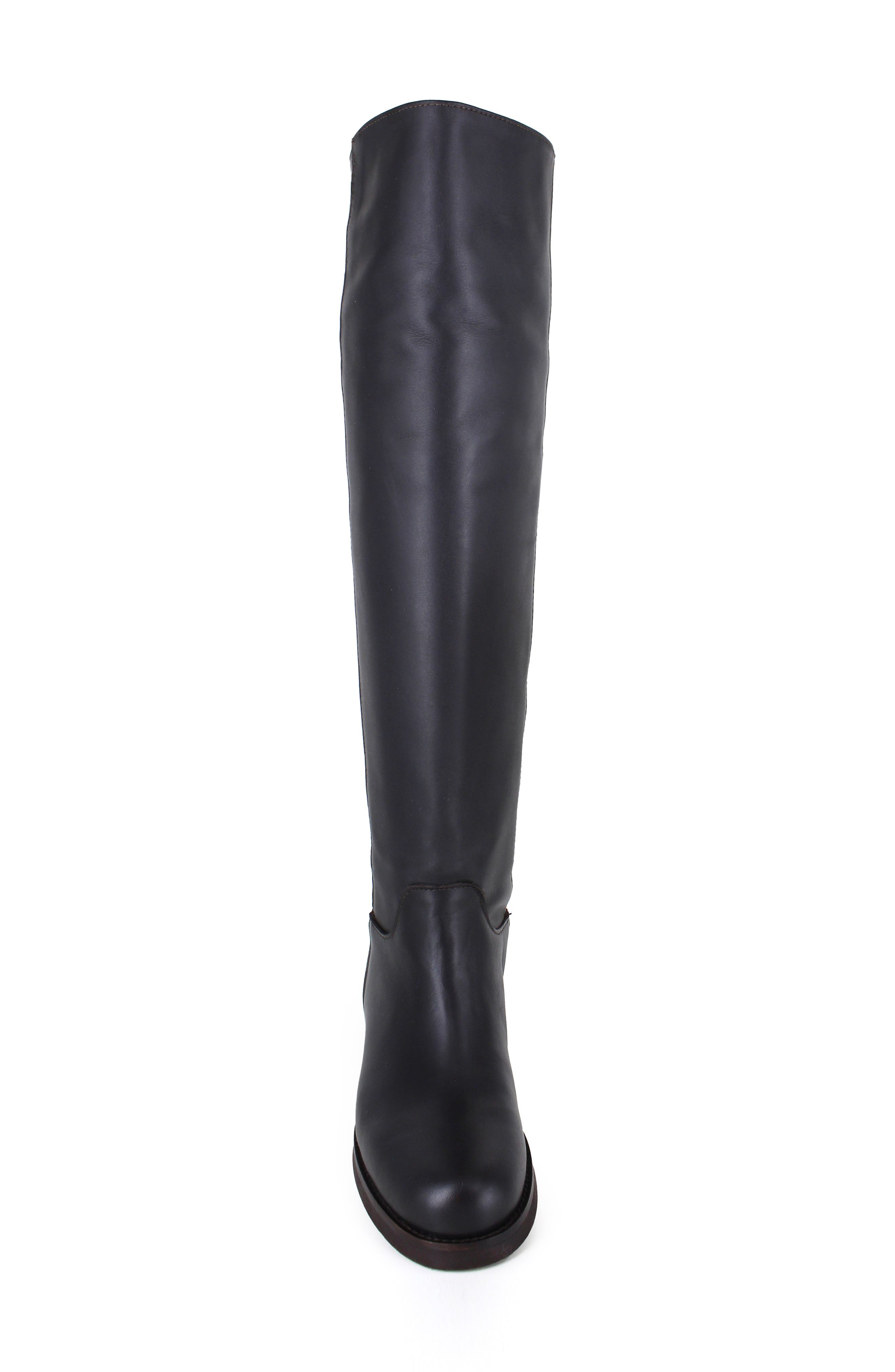 Sansa Knee High Boot, Alternate, color, BROWN LTHR
