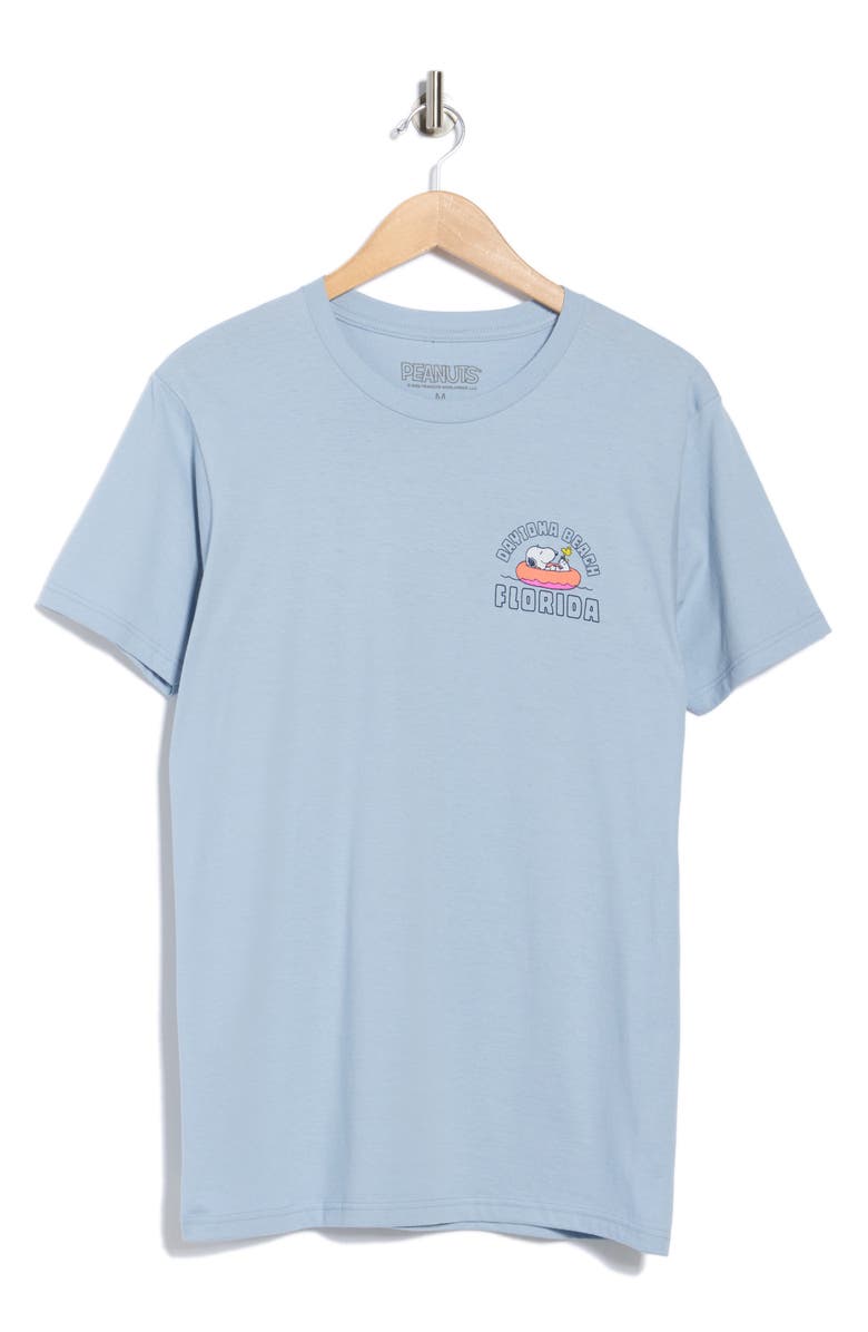 The Forecast Agency Peanuts<sup>®</sup> Daytona Beach Florida Cotton Graphic T-Shirt, Alternate, color, Light Blue