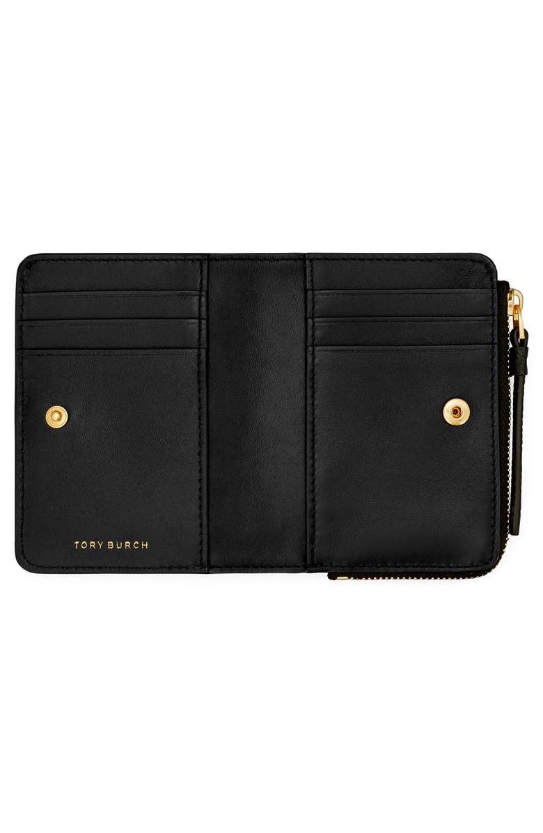 Tory Burch McGraw Zip Bifold Wallet, Alternate, color, Black
