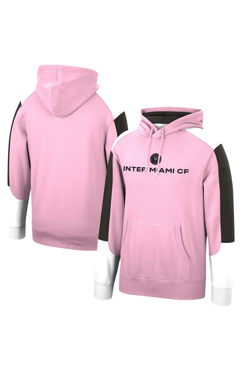 Mitchell & Ness Men's Mitchell & Ness Pink Inter Miami CF Fusion Fleece Pullover Hoodie, Main, color, 