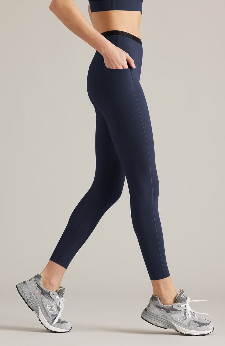 Rhone Banded Hi Form Pocket Ankle Leggings, Alternate, color, Navy Blue