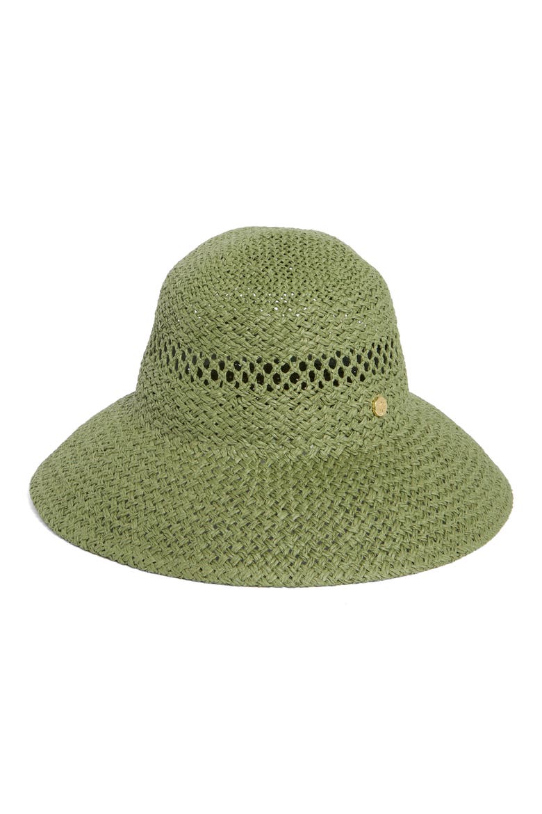 Straw Bucket Hat, Alternate, color, GREEN