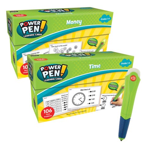 Power Pen Learning Math Quiz Cards - Money, Time, & Talking Power Pen
