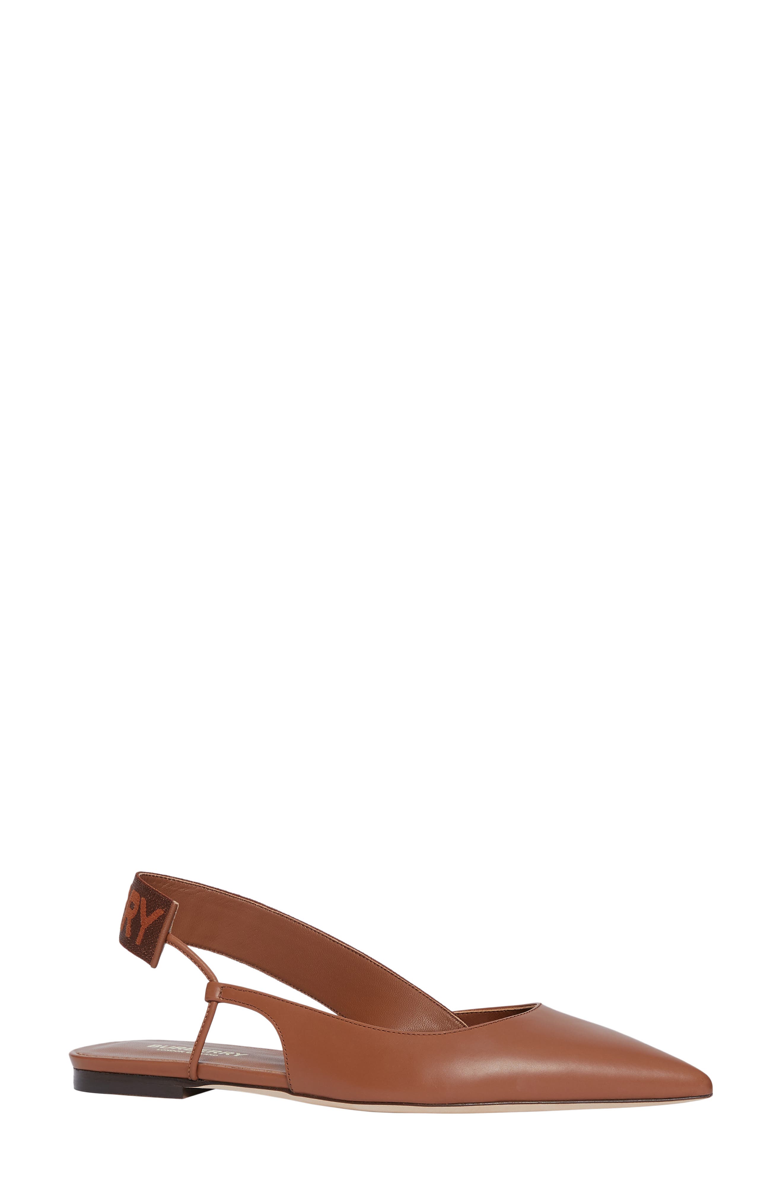 Burberry Maria Asymmetrical Slingback Flat, Main, color, 