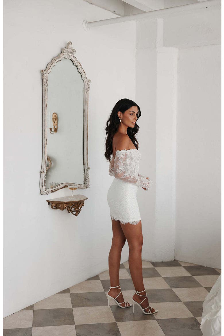 Madeline Mini Dress, Alternate, color, Ivory