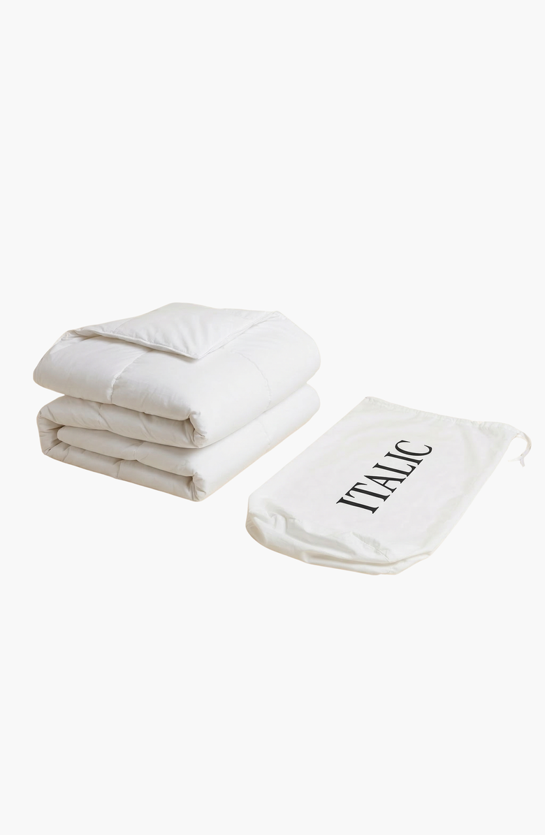 Italic Down Comforter, Alternate, color, White