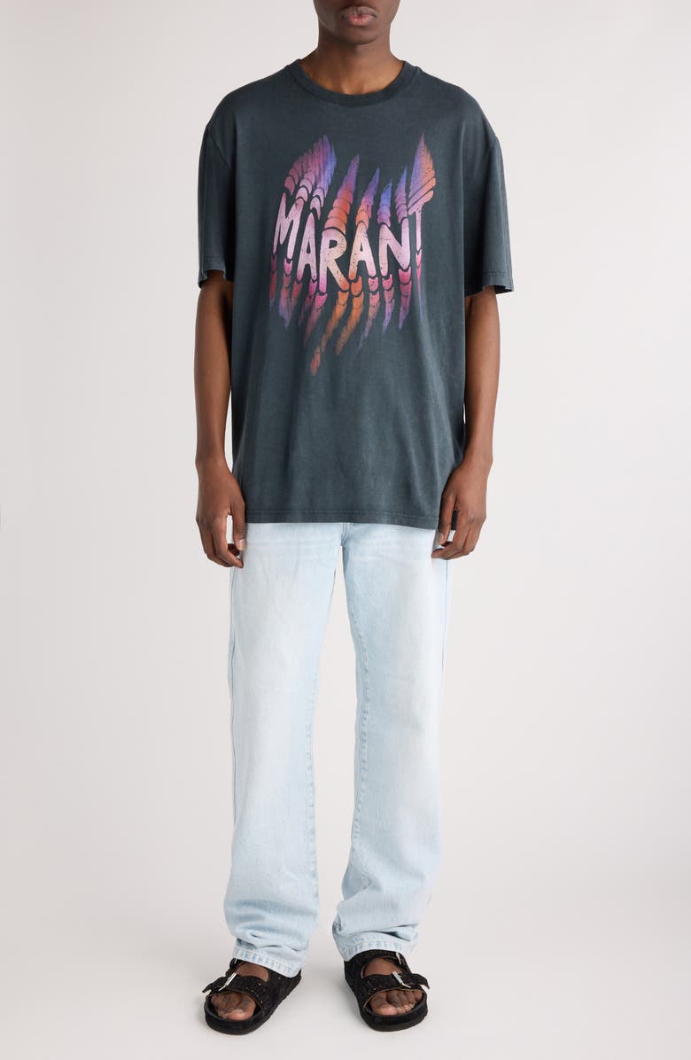 Isabel Marant Hugo Logo Graphic T-Shirt, Alternate, color, 