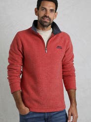 Weird Fish Newark 1/4 Zip Grid Fleece