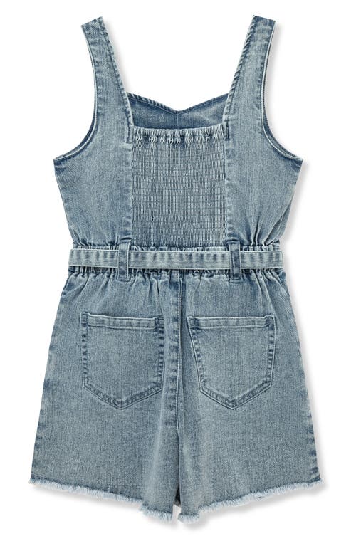 Truce Kids' Belted Denim Romper