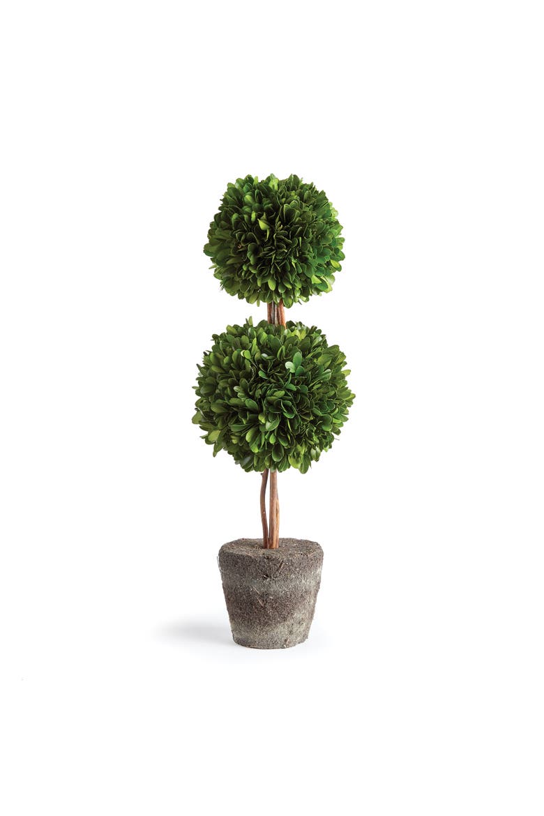 Boxwood Double Sphere Topiary Drop-In 20", Main, color, Green