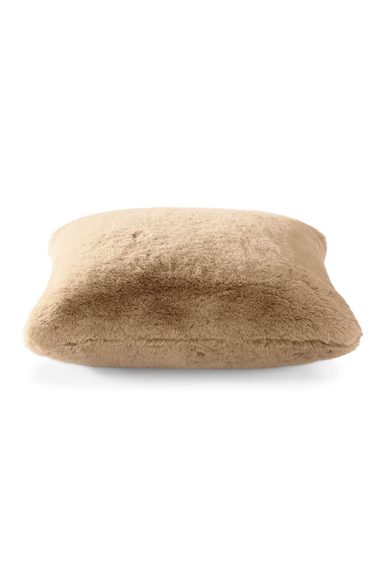 Faux Fur Accent Pillow, Alternate, color, TAN