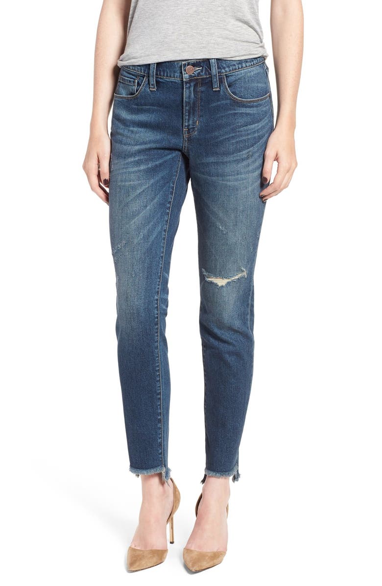 Treasure & Bond Treasure&Bond Ripped Step Hem Skinny Boyfriend Jeans, Main, color,