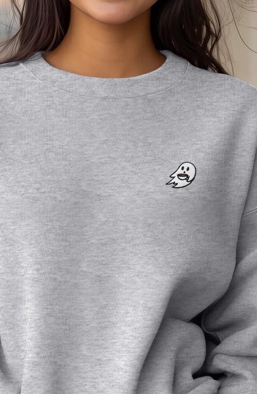 Dalix Spook-a-latte Relaxed Sweatshirt In Heather Gray
