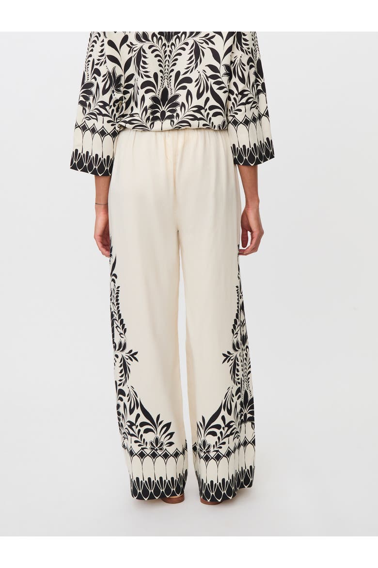 Mapelyssa Floral Border Trousers, Alternate, color, Black