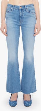 MOTHER The Weekend Fray Hem Flare Jeans