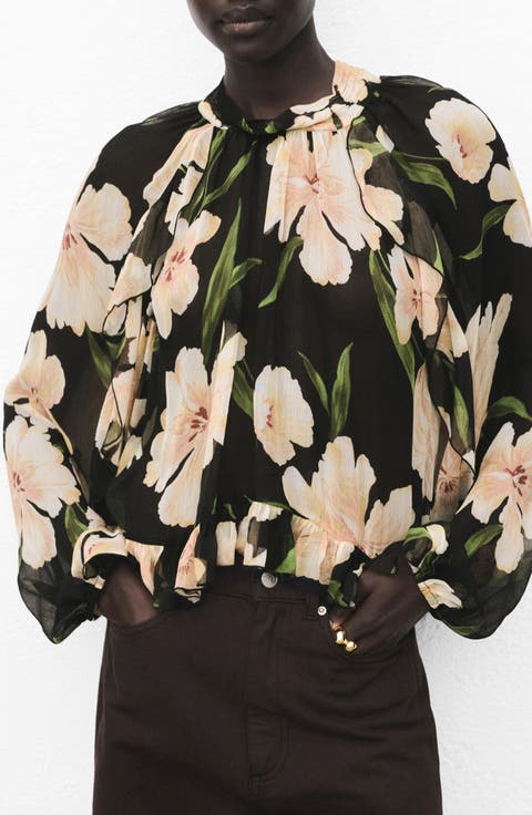Floral Semisheer Top