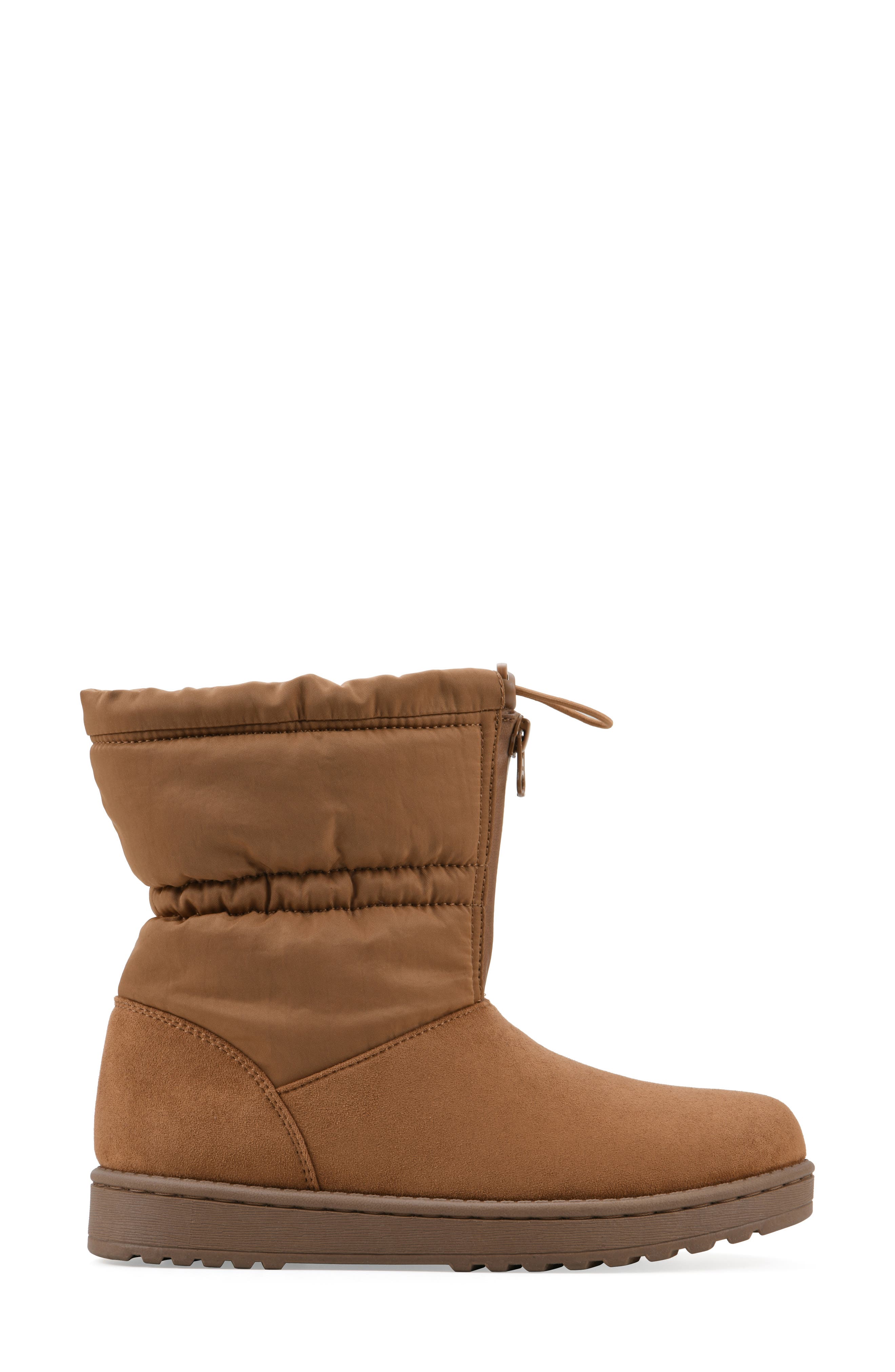 Issy Faux Fur Lined Bootie, Alternate, color, CHESTNUT/ FABRIC