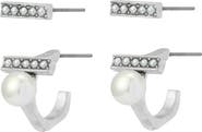 AllSaints Imitation Pearl Bar Earrings